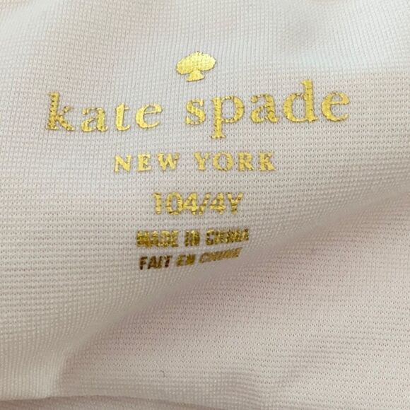 KATE SPADE NWT TODDLERS 4Y ROSETTE TWO PIECE SWIM SUIT DELPHINIUM PINK - Picture 7 of 7